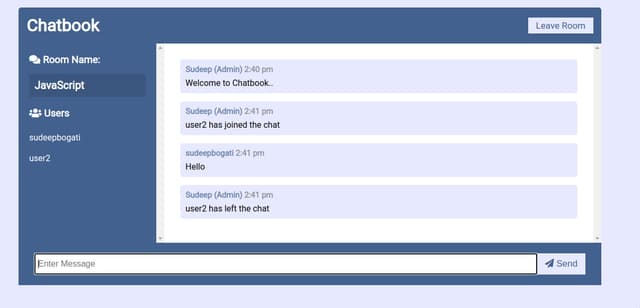 Chat app mobile view