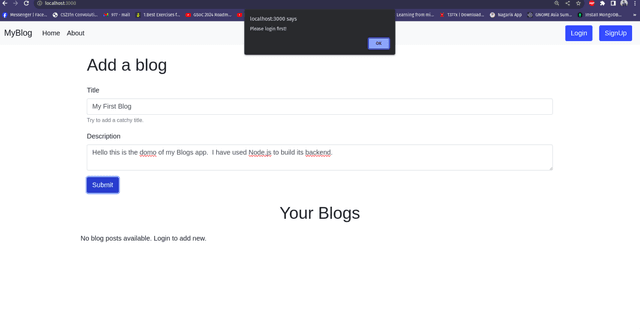 Blog app preview